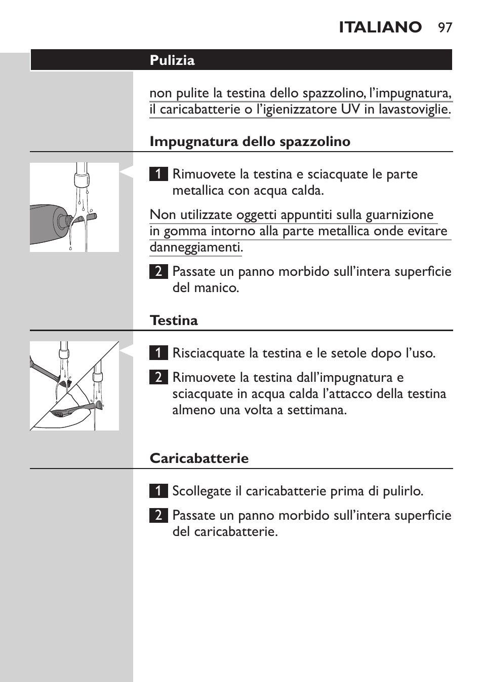 Philips Sonicare HealthyWhite Cepillo dental sónico recargable User Manual | Page 97 / 144