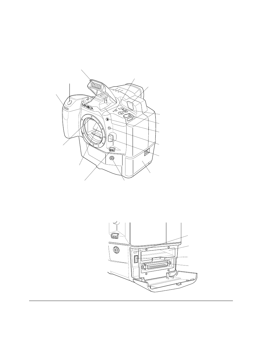 Names of parts, Camera body, Names of parts -camera body | AGFA 307 User Manual | Page 19 / 73