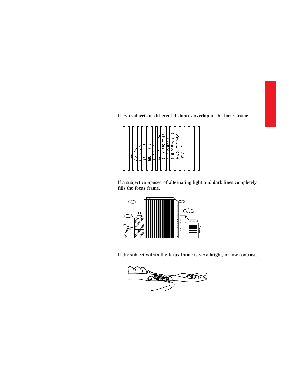 Special focusing situations | AGFA 307 User Manual | Page 39 / 73