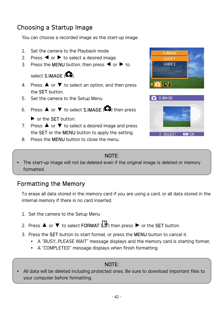 Choosing a startup image | AGFA DC-830 User Manual | Page 43 / 52