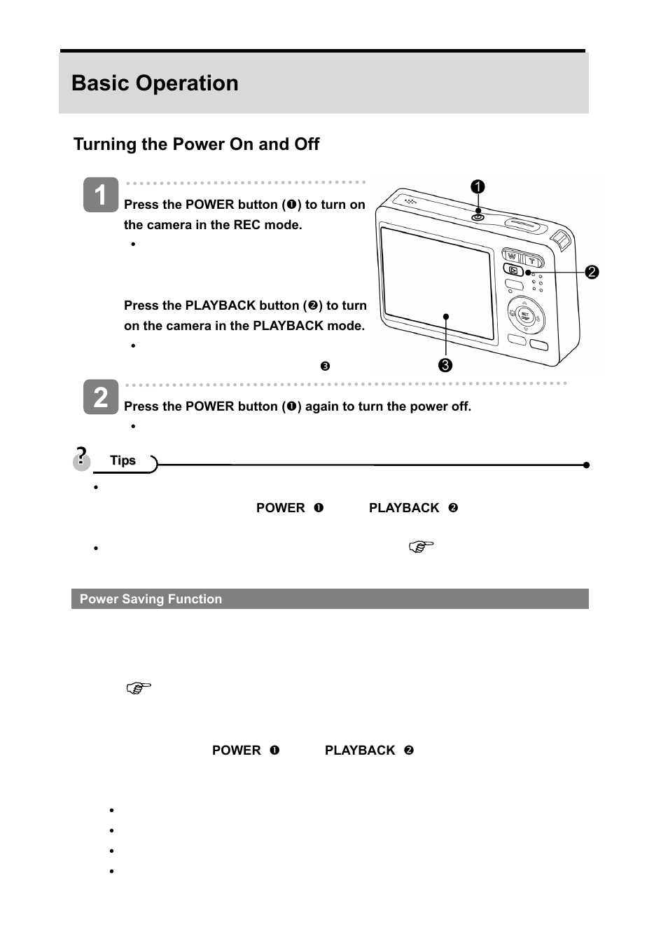 Basic operation, Turning the power on and off | AGFA DC-830i User Manual | Page 16 / 57