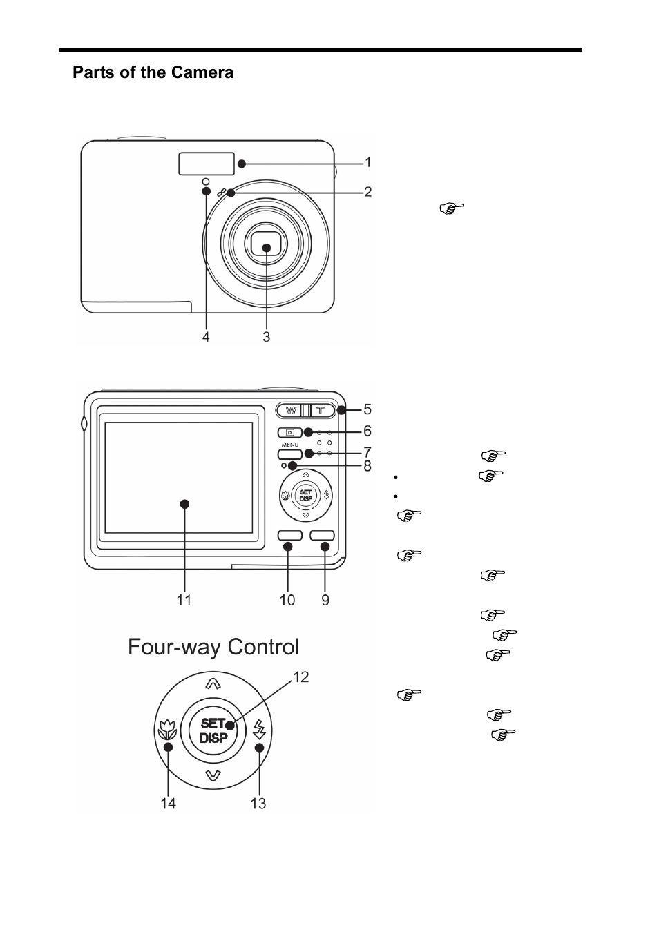 Parts of the camera | AGFA DC-830i User Manual | Page 7 / 57