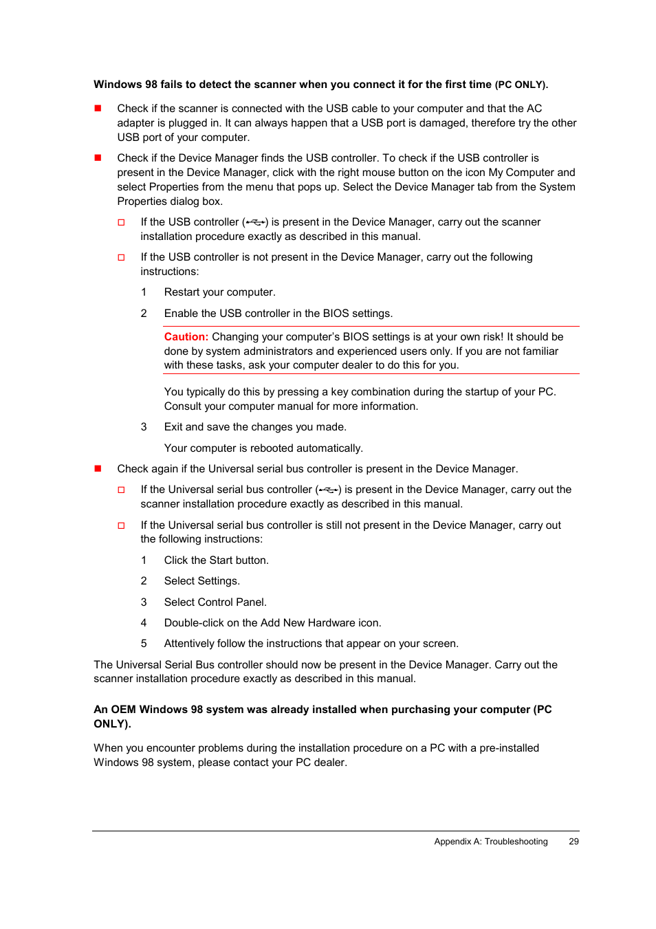 AGFA E20 User Manual | Page 29 / 35