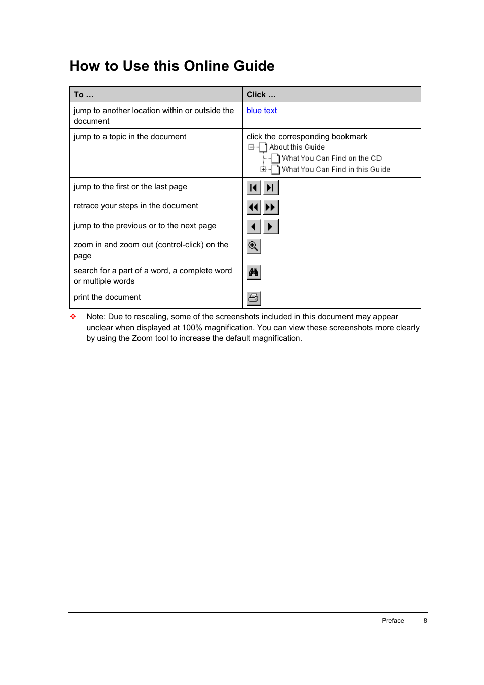 How to use this online guide, An and about | AGFA E20 User Manual | Page 8 / 35