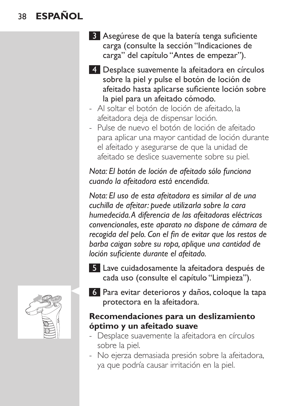 Philips Afeitadora NIVEA FOR MEN User Manual | Page 36 / 118