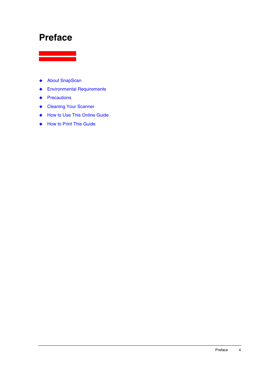 Preface | AGFA SNAPSCAN E10 User Manual | Page 4 / 30
