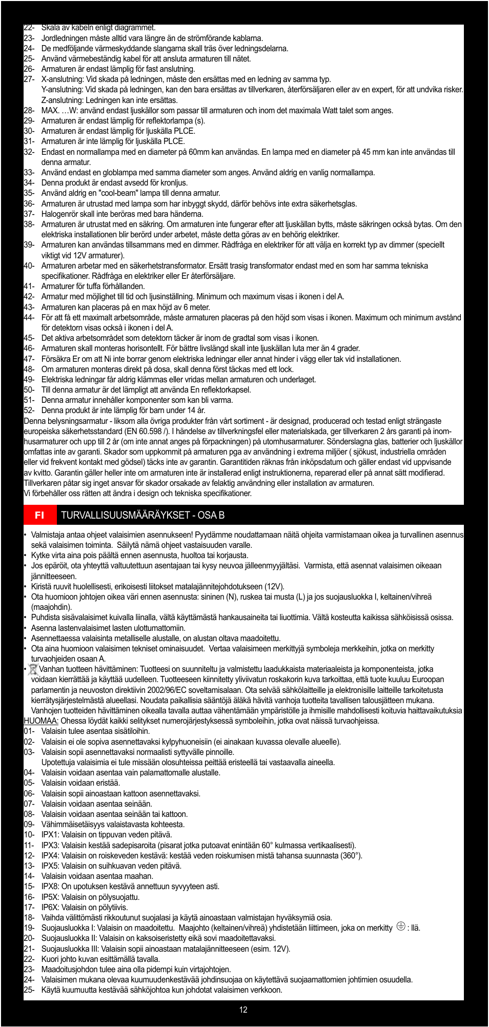 Philips Lirio Foco User Manual | Page 12 / 30