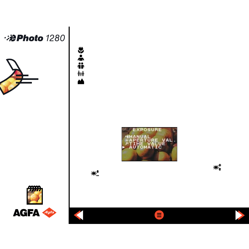 Exposure, Manual, aper | AGFA ePHOTO 1280 User Manual | Page 29 / 66