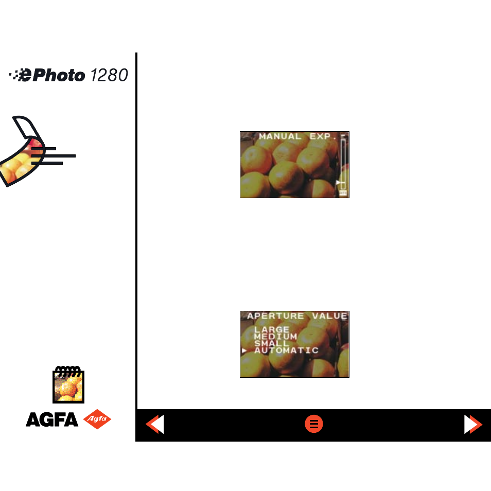 Manual, Aperture value, Changing advanced settings (cont.) | AGFA ePHOTO 1280 User Manual | Page 30 / 66