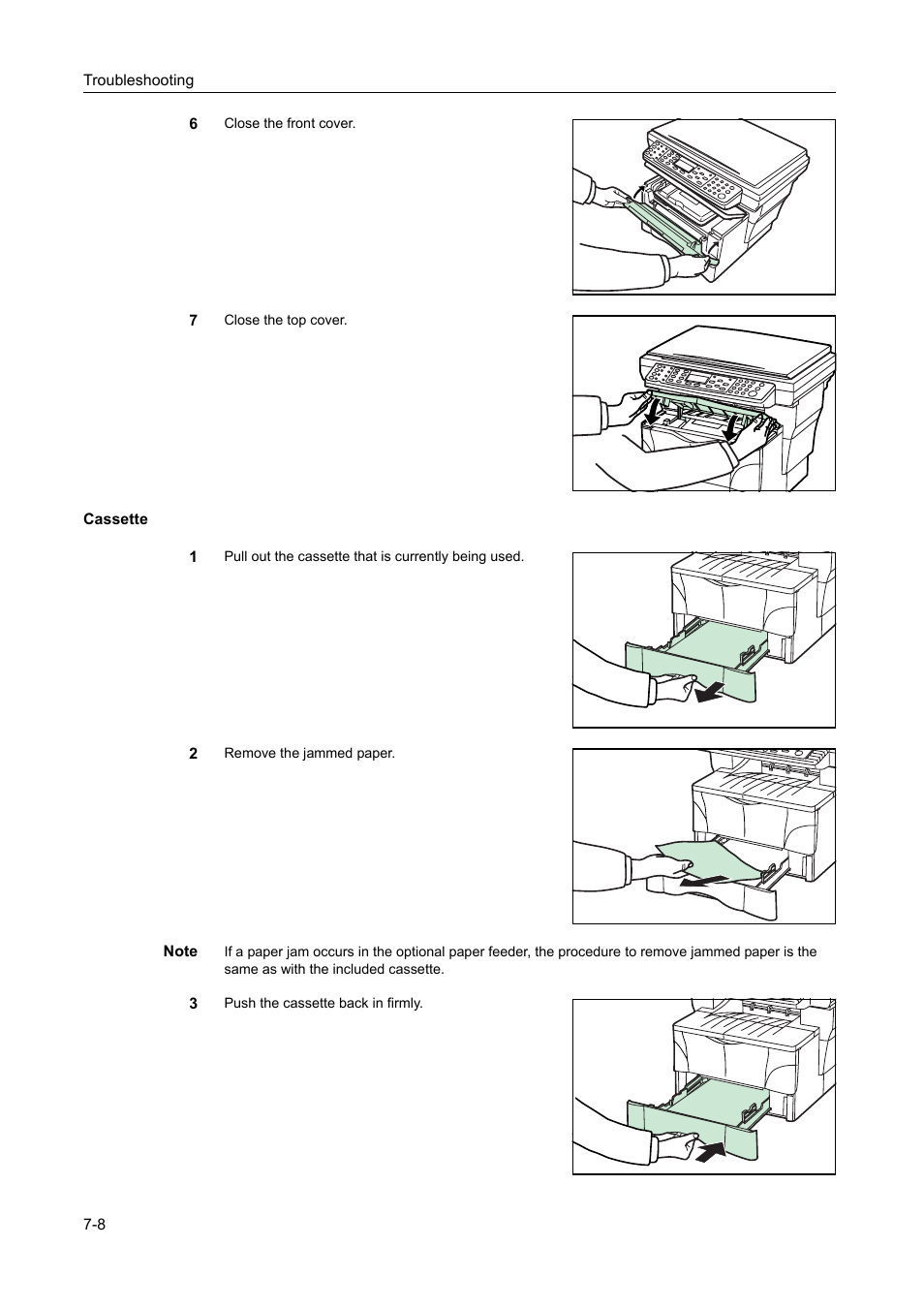 Cassette -8 | AGFA 1815 Copier User Manual | Page 100 / 116