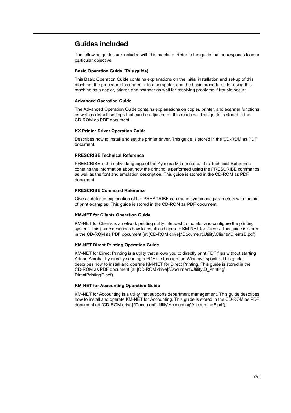Guides included | AGFA 1815 Copier User Manual | Page 19 / 116