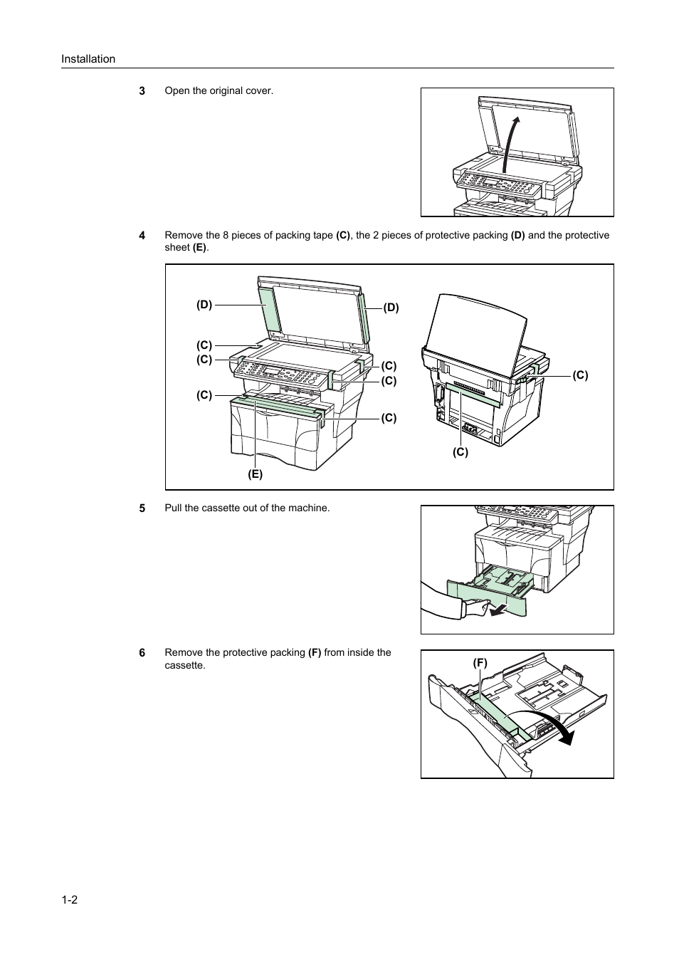 AGFA 1815 Copier User Manual | Page 22 / 116
