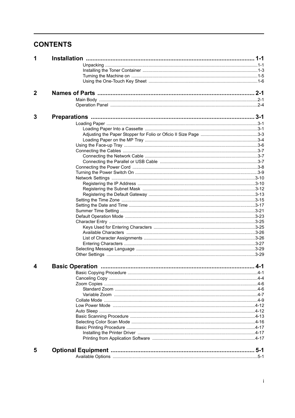 AGFA 1815 Copier User Manual | Page 3 / 116
