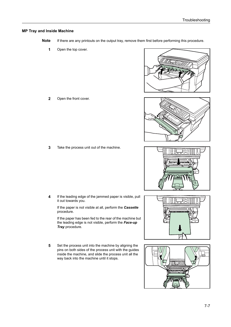 Mp tray and inside machine -7 | AGFA 1815 Copier User Manual | Page 99 / 116