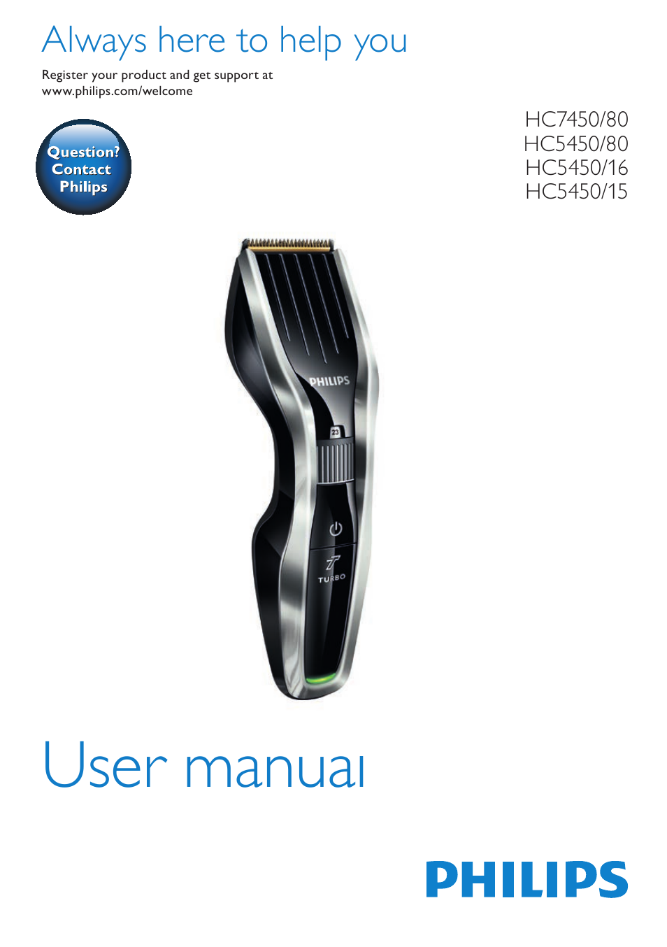 Philips HAIRCLIPPER Series 5000 cortapelos User Manual | 118 pages