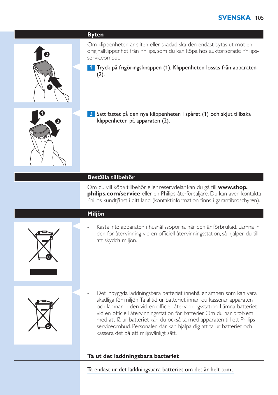Philips HAIRCLIPPER Series 5000 cortapelos User Manual | Page 105 / 118