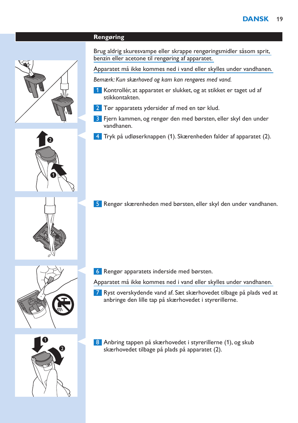 Philips HAIRCLIPPER Series 5000 cortapelos User Manual | Page 19 / 118