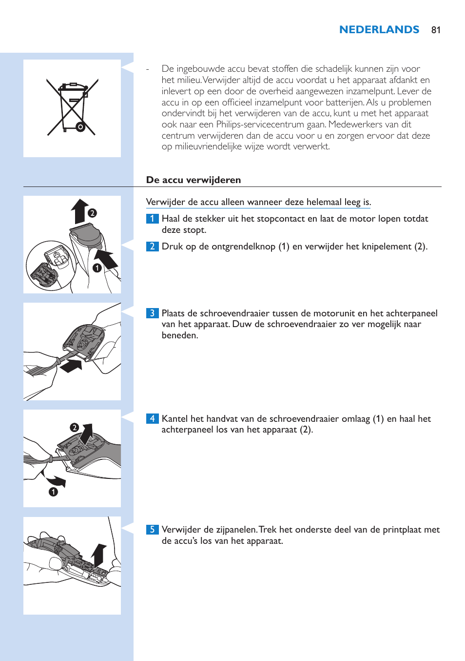 Philips HAIRCLIPPER Series 5000 cortapelos User Manual | Page 81 / 118