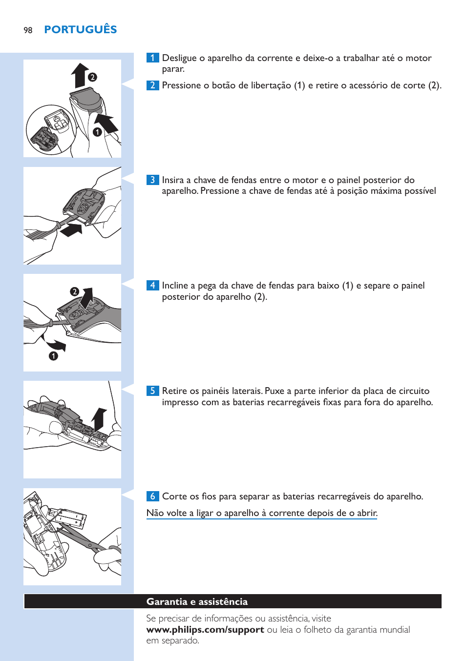 Philips HAIRCLIPPER Series 5000 cortapelos User Manual | Page 98 / 118