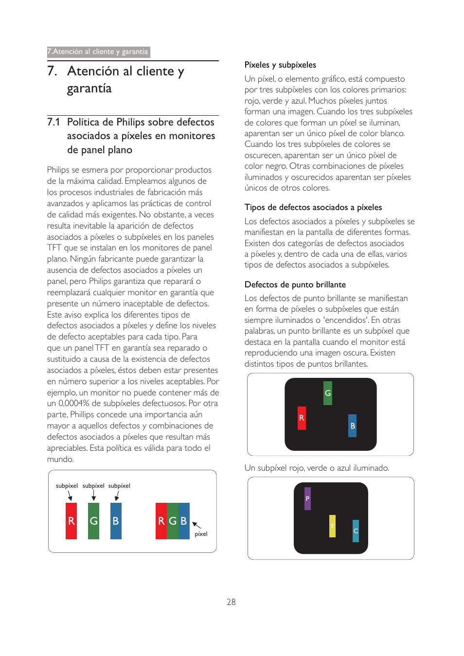 Atención al cliente y garantía | Philips 190V4L User Manual | Page 30 / 41