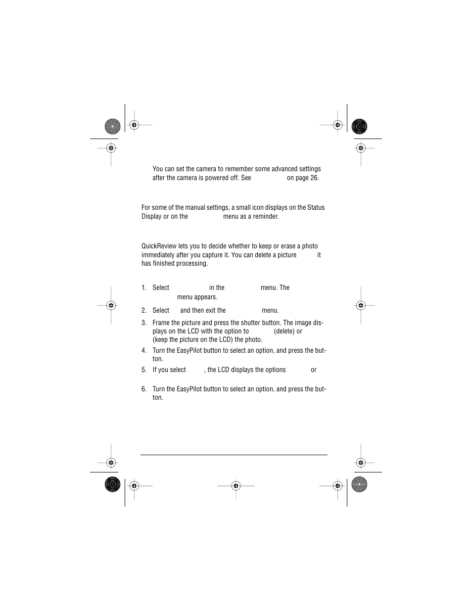 Advanced settings icons quickreview | AGFA ePhoto CL30 User Manual | Page 21 / 49