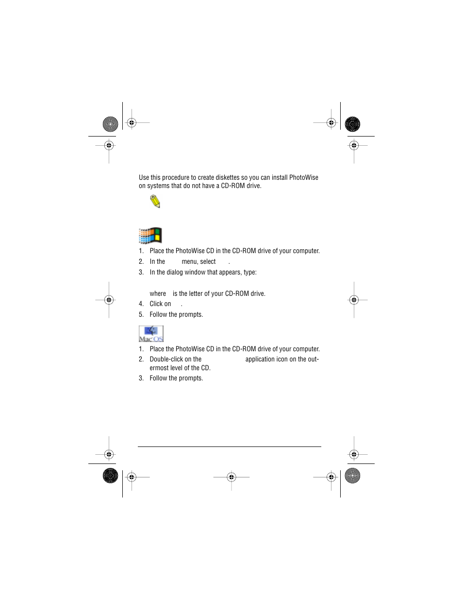 Creating installation diskettes for photowise | AGFA ePhoto CL30 User Manual | Page 37 / 49