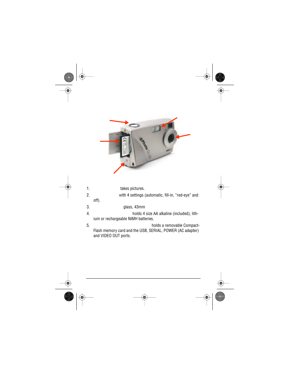 Camera parts | AGFA ePhoto CL30 User Manual | Page 7 / 49