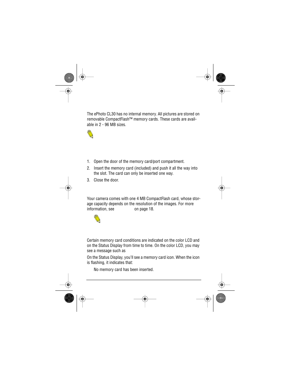 Memory cards | AGFA ePhoto CL30 User Manual | Page 9 / 49