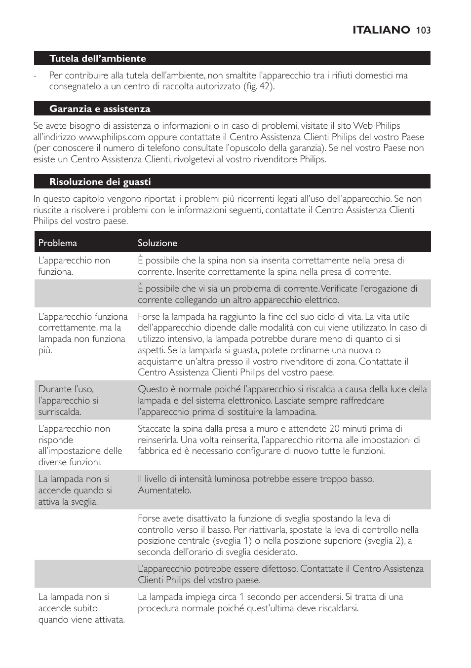 Philips Wake-up Light User Manual | Page 103 / 172