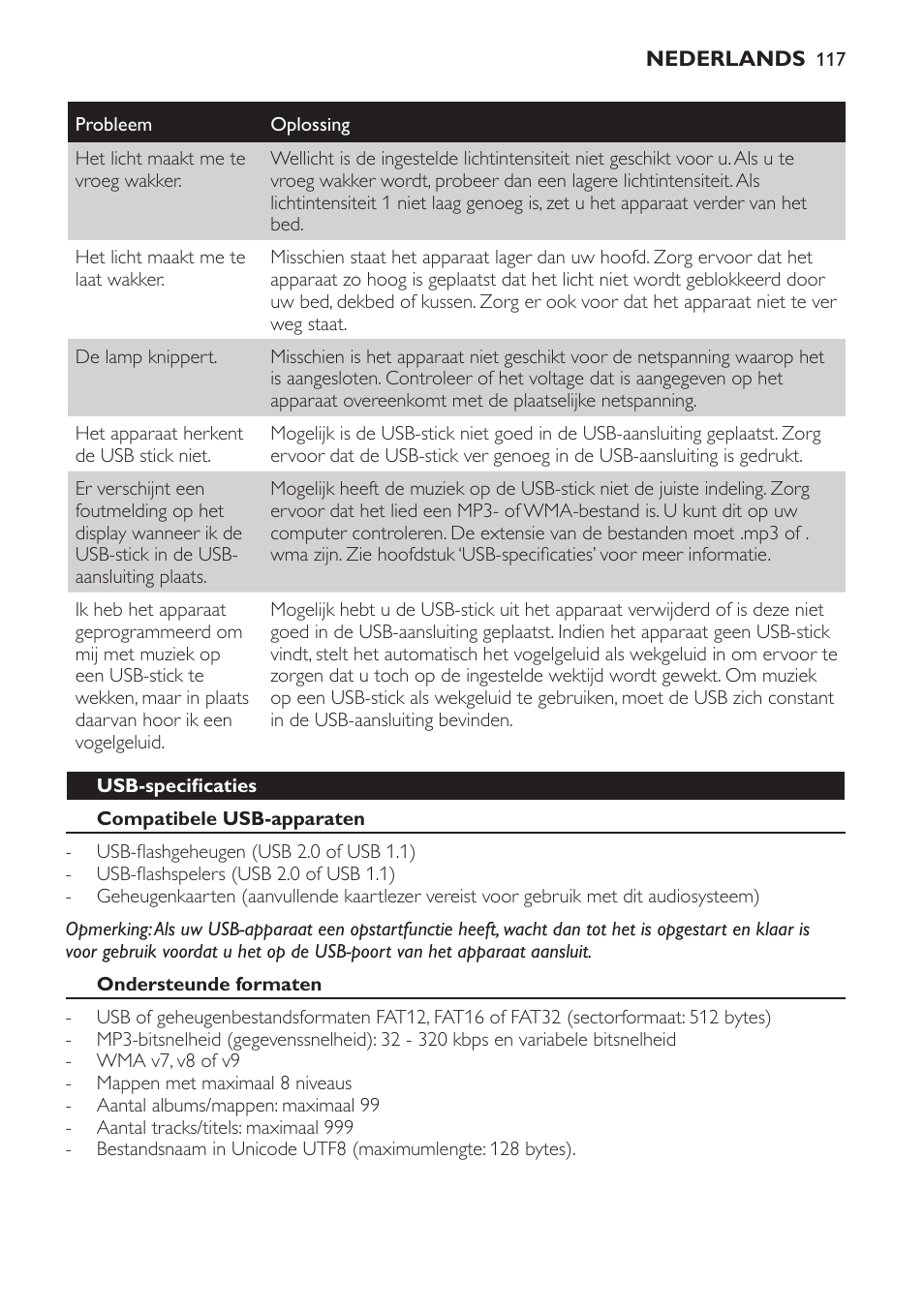 Philips Wake-up Light User Manual | Page 117 / 172