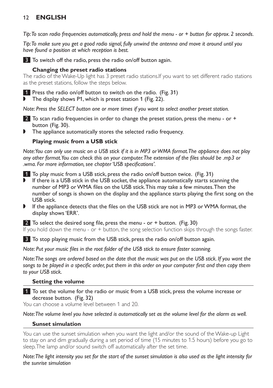 Philips Wake-up Light User Manual | Page 12 / 172