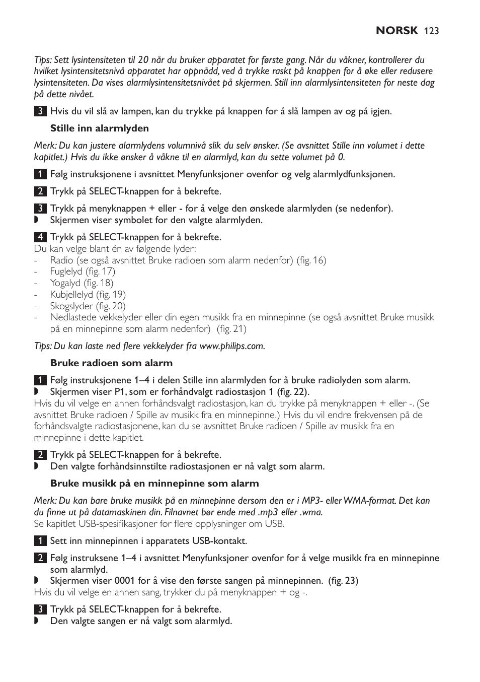 Philips Wake-up Light User Manual | Page 123 / 172