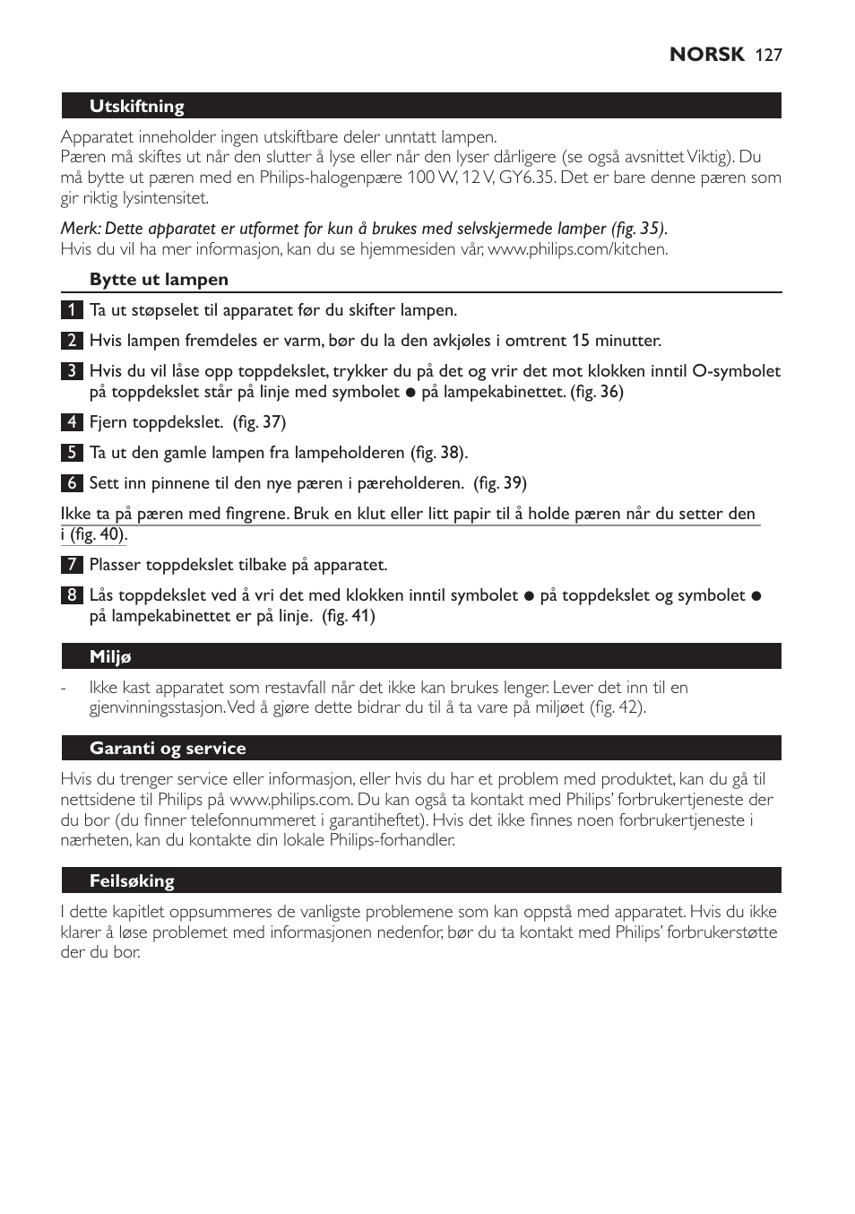 Philips Wake-up Light User Manual | Page 127 / 172