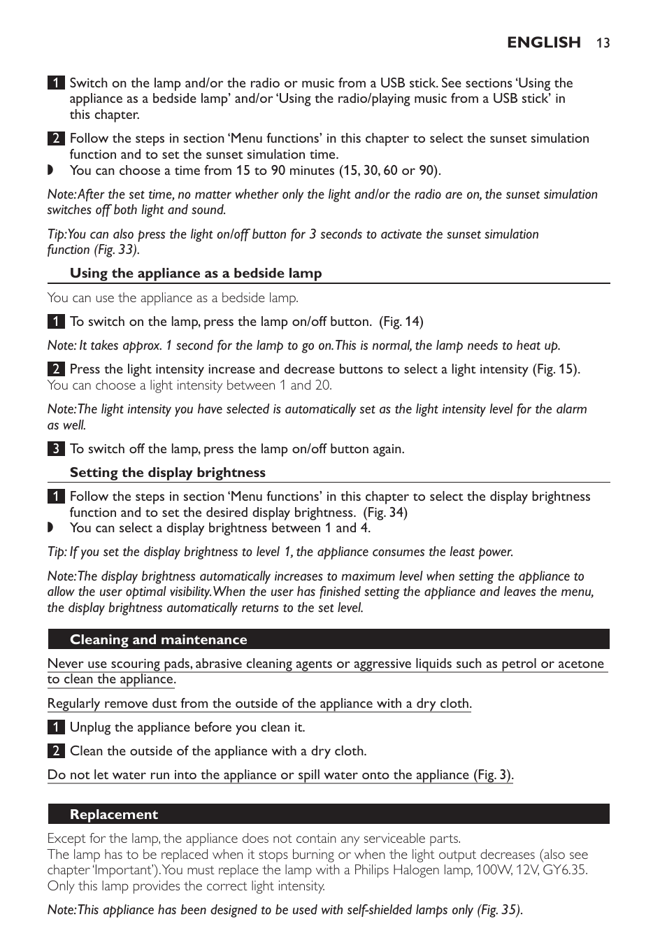 Philips Wake-up Light User Manual | Page 13 / 172