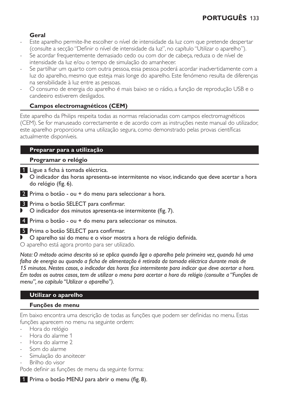 Philips Wake-up Light User Manual | Page 133 / 172