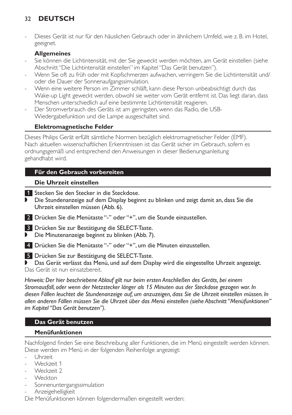 Philips Wake-up Light User Manual | Page 32 / 172