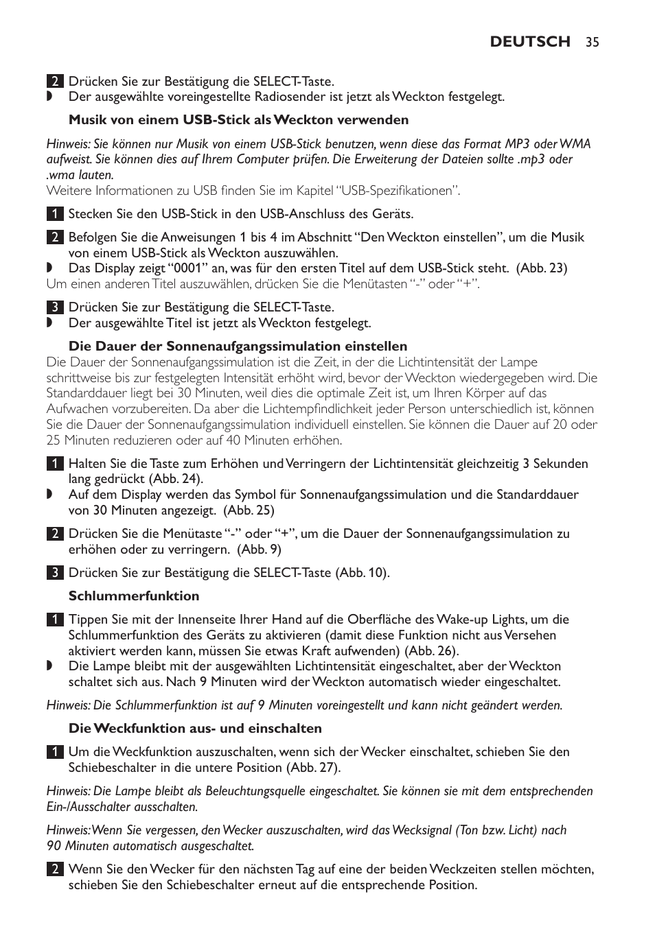 Philips Wake-up Light User Manual | Page 35 / 172