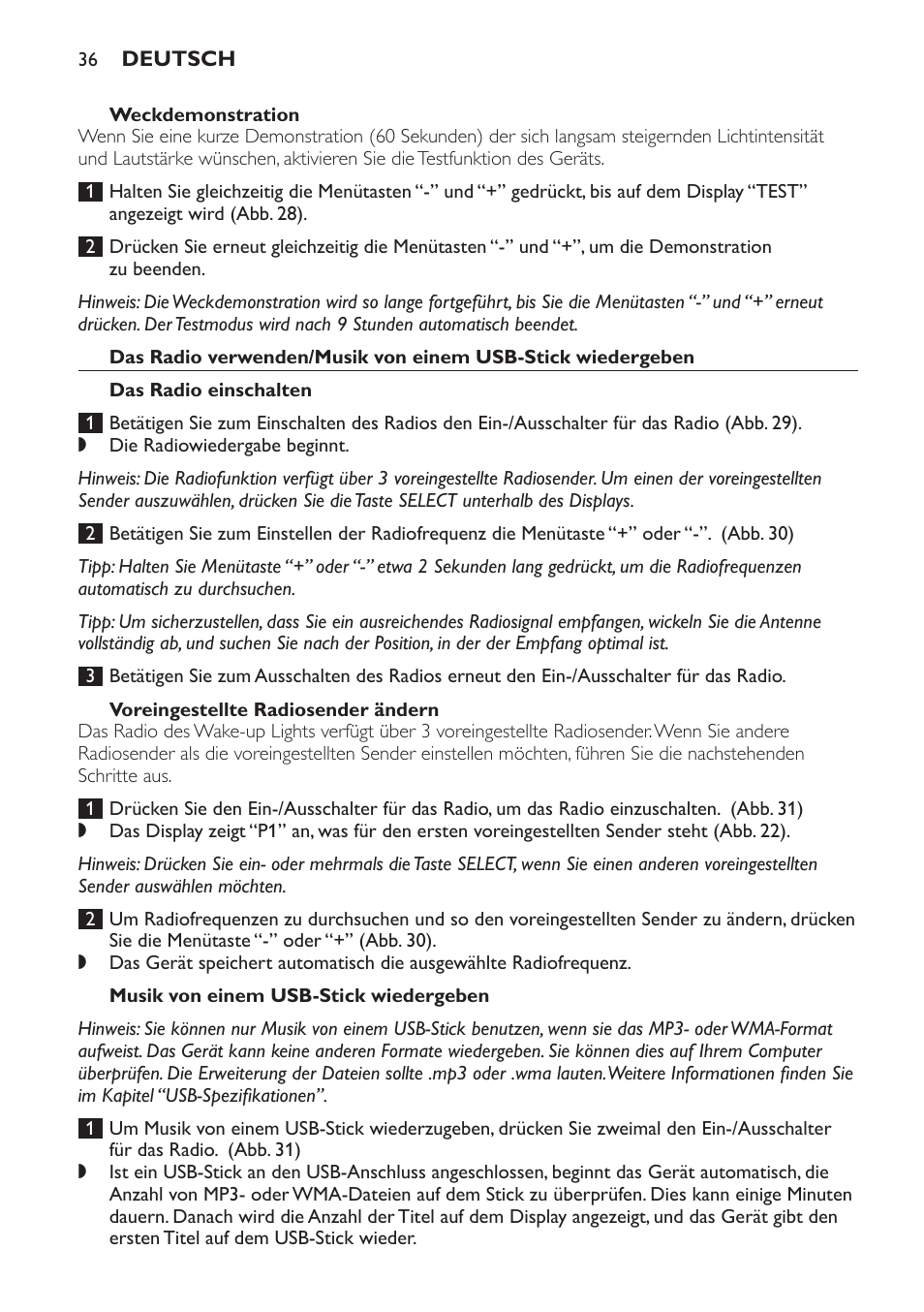 Philips Wake-up Light User Manual | Page 36 / 172