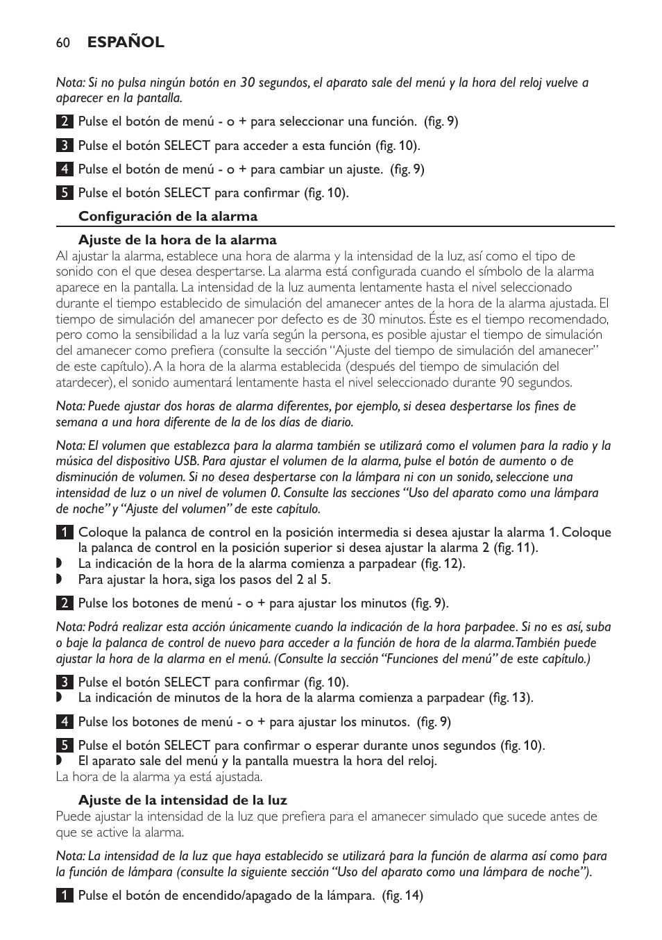 Philips Wake-up Light User Manual | Page 60 / 172