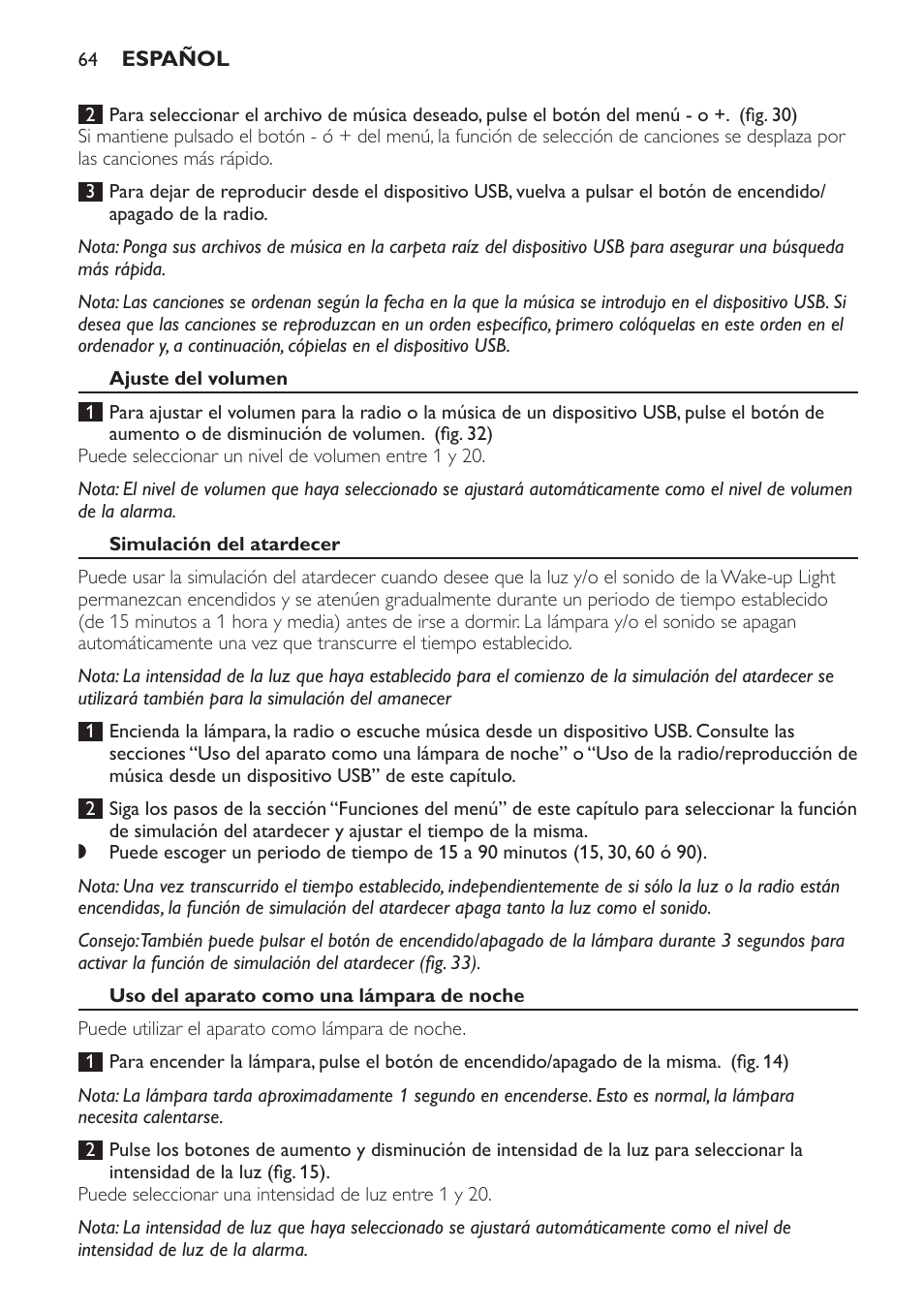 Philips Wake-up Light User Manual | Page 64 / 172