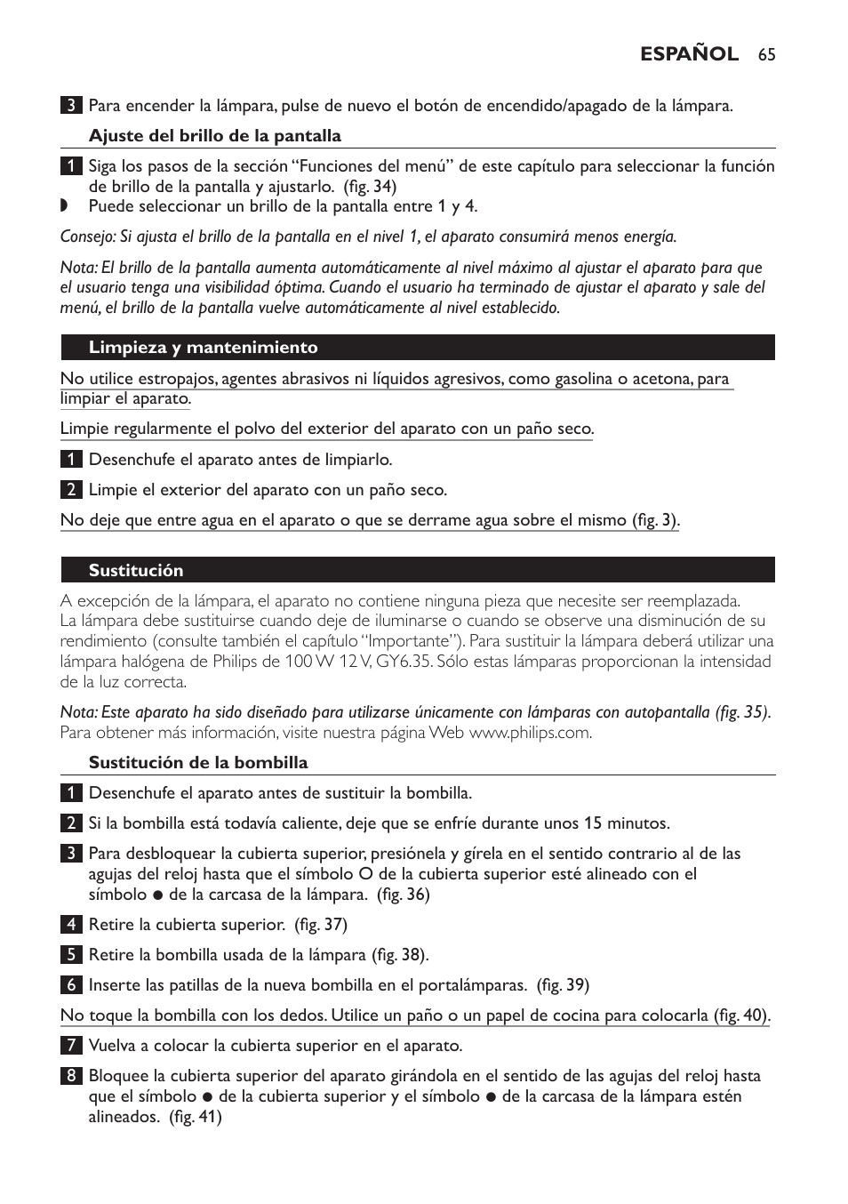 Philips Wake-up Light User Manual | Page 65 / 172