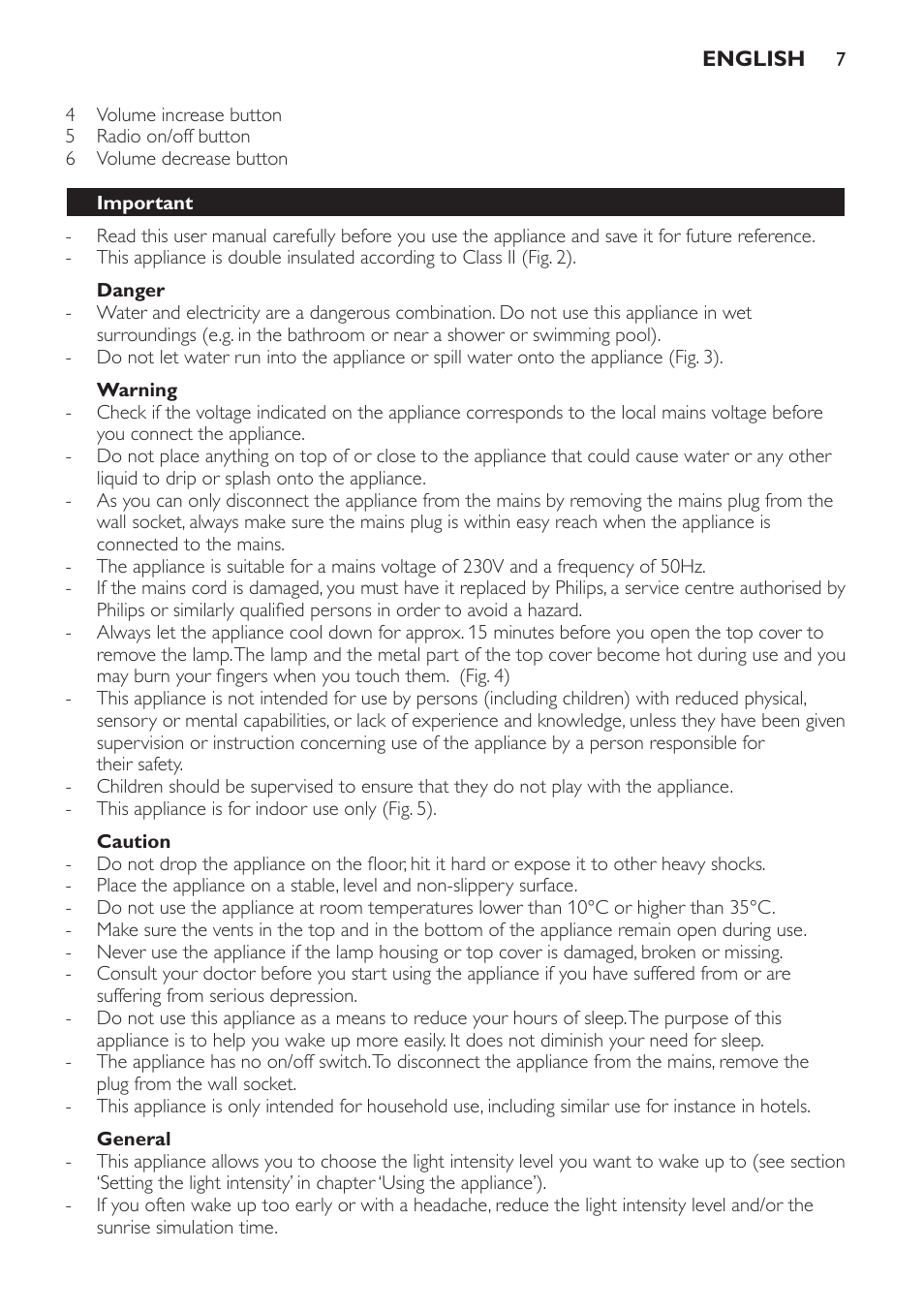 Philips Wake-up Light User Manual | Page 7 / 172