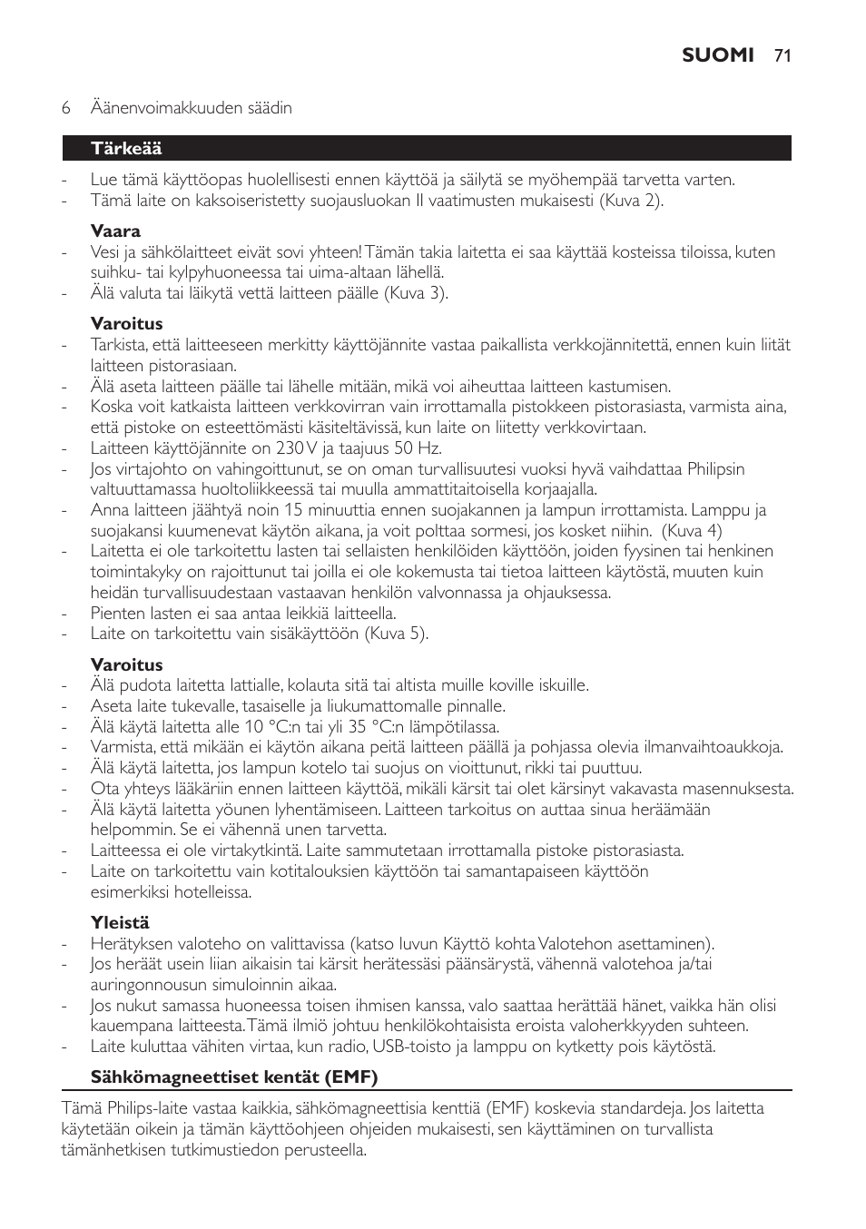 Philips Wake-up Light User Manual | Page 71 / 172