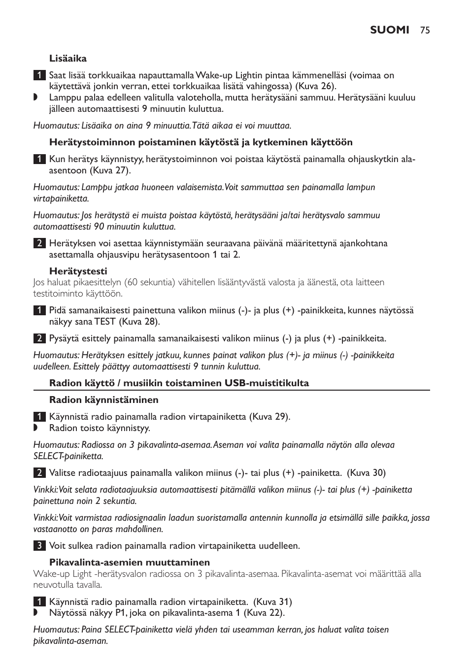 Philips Wake-up Light User Manual | Page 75 / 172