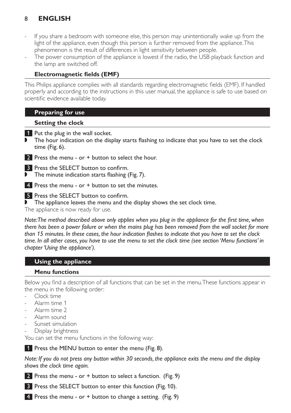 Philips Wake-up Light User Manual | Page 8 / 172