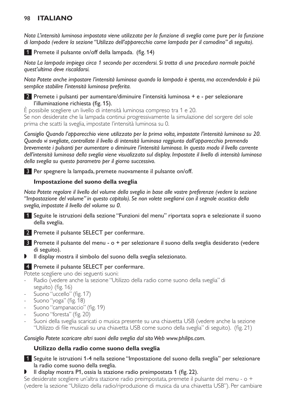 Philips Wake-up Light User Manual | Page 98 / 172