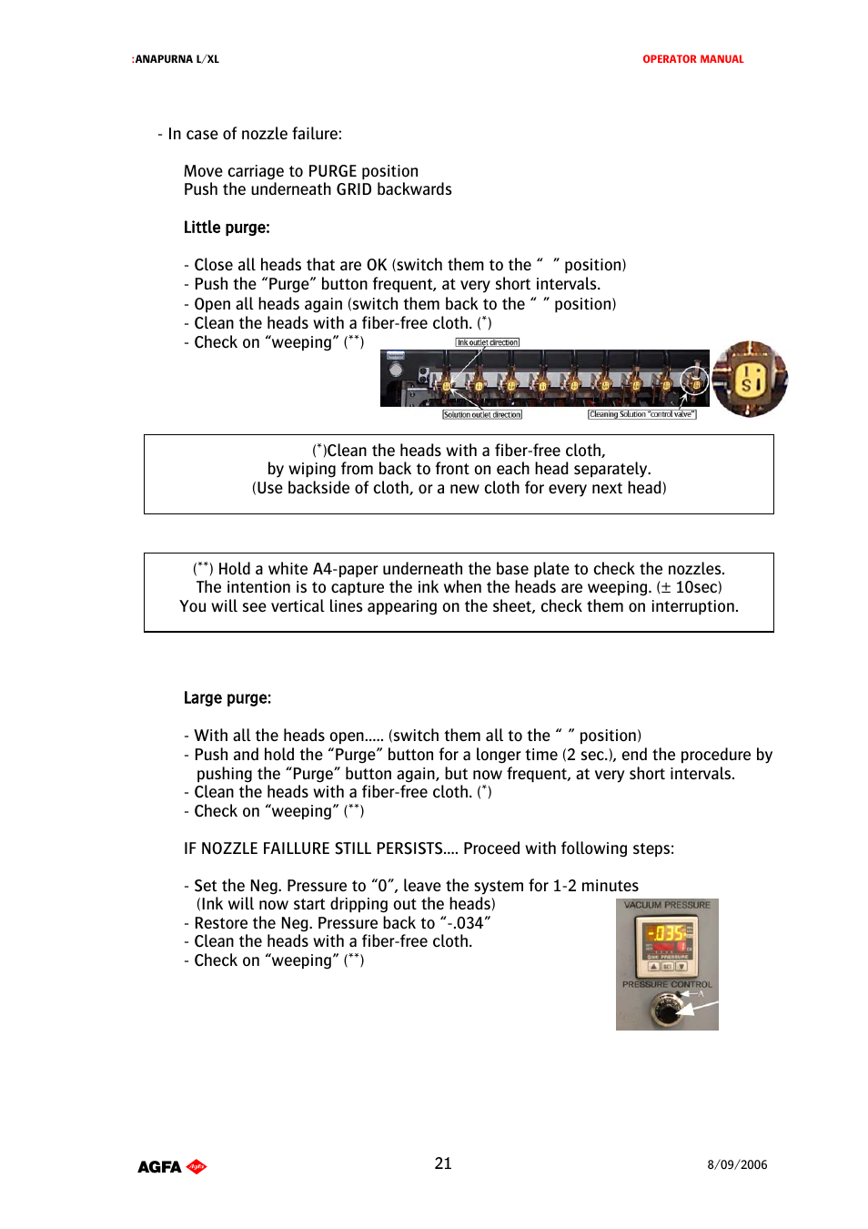 AGFA Printer User Manual | Page 21 / 42