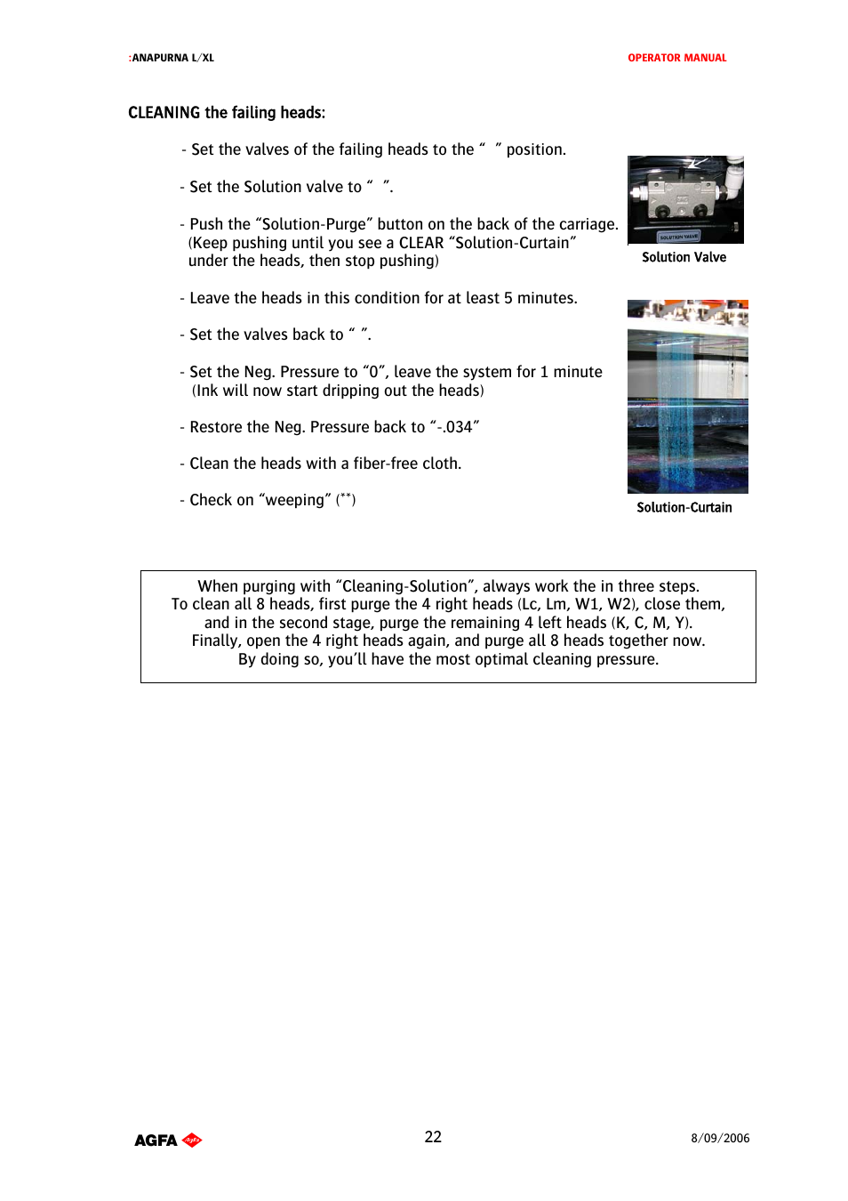 AGFA Printer User Manual | Page 22 / 42