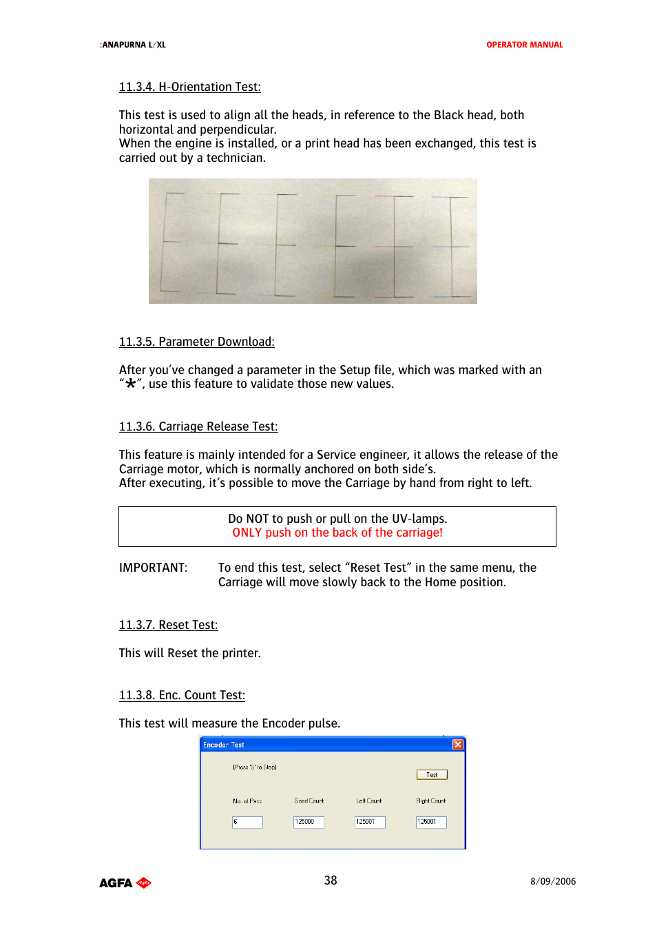 AGFA Printer User Manual | Page 38 / 42