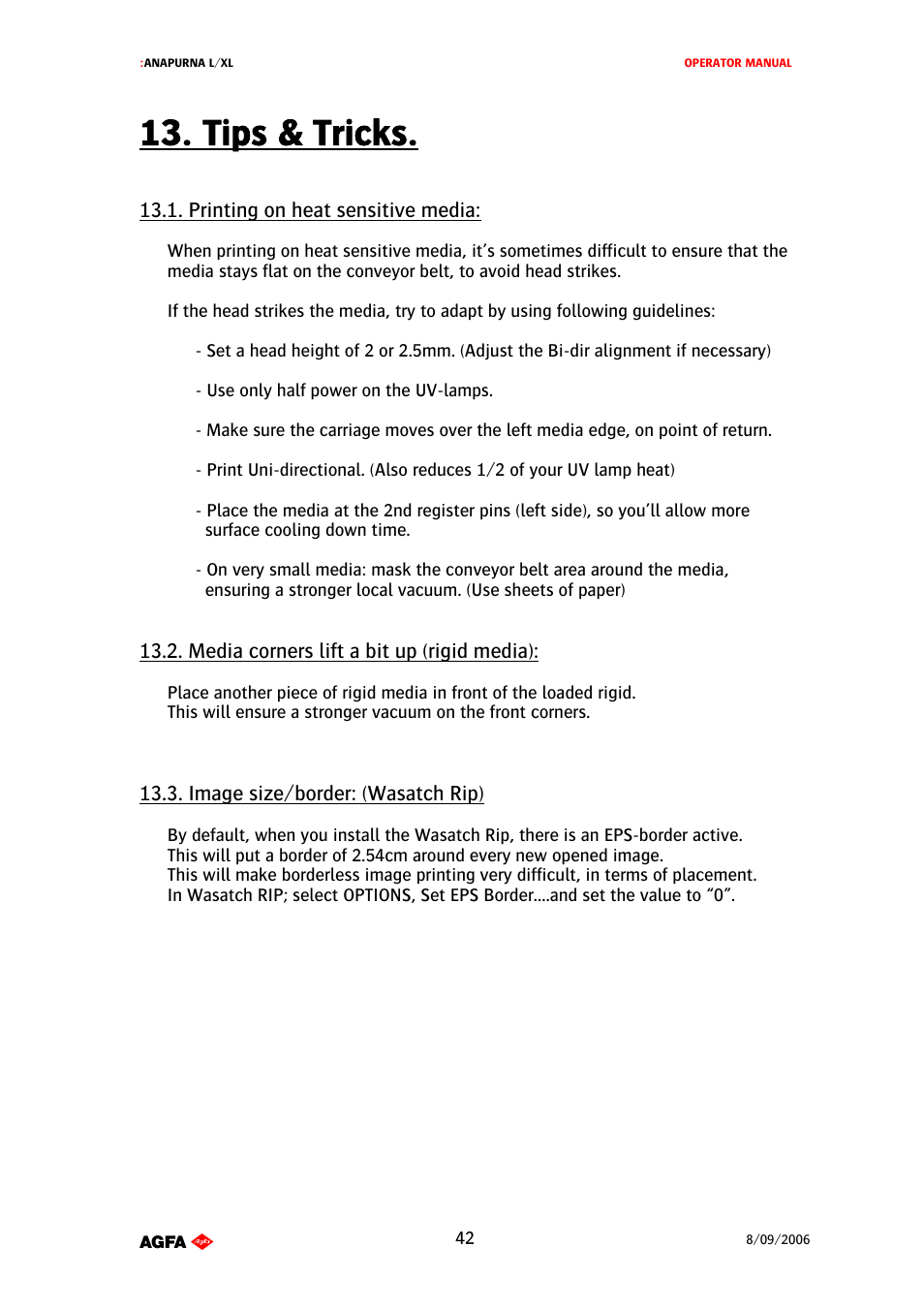 Tips & tricks | AGFA Printer User Manual | Page 42 / 42